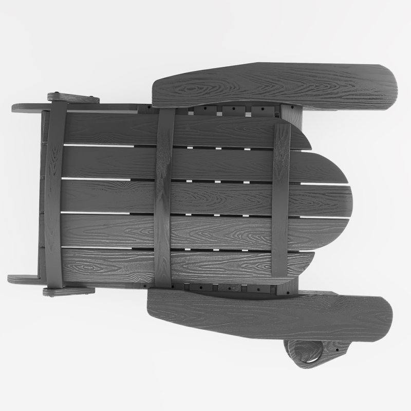Emerico Foldable Outdoor Adirondack Chair, Dark Gray