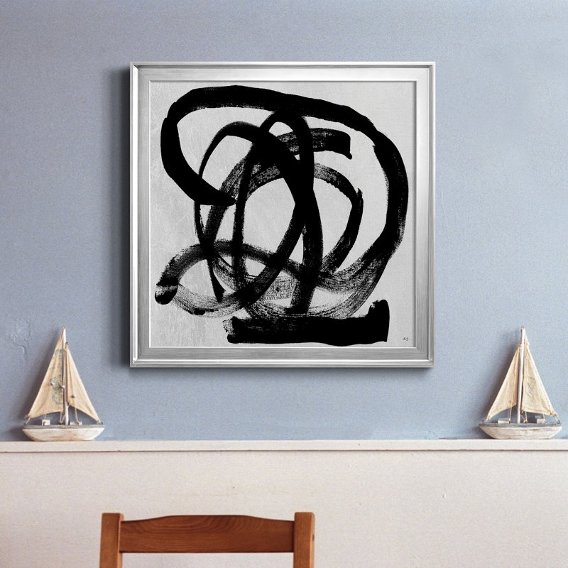 Paris minuit - Peinture sur toile encadrée, H 24 po x l 24 po x P 1 po, Toile encadrée argentée