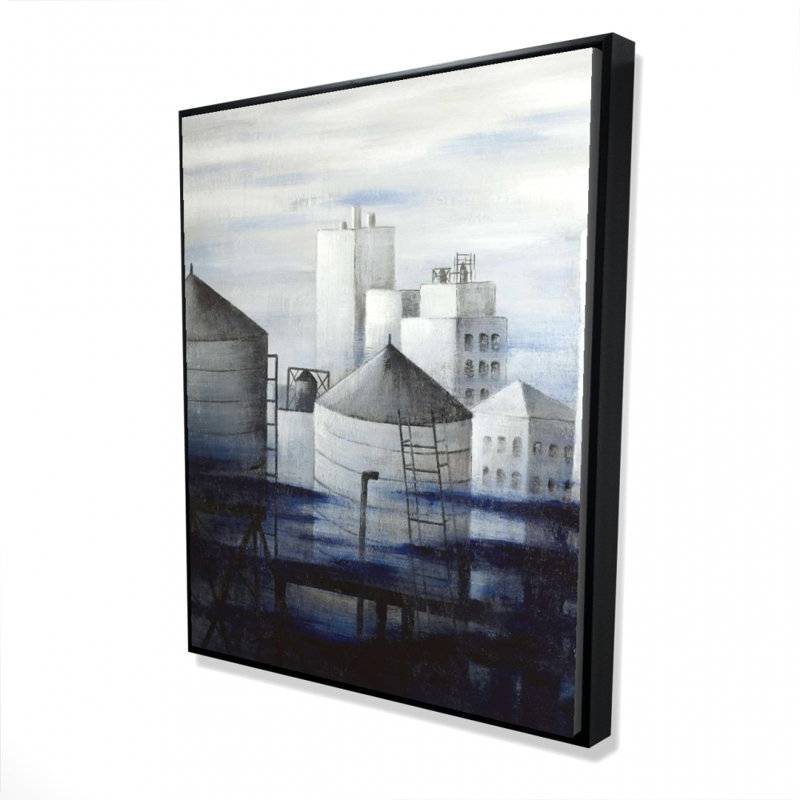 «Gray City With Blue Clouds» sur toile