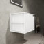 Lavabo de salle de bain 24 po pour espaces spacieux - Armoire moderne sans lavabo, chêne blanc américain, blanc composable, grands espaces de bain Splendor