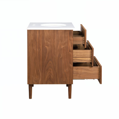 Dondi 30" Walnut Single Bathroom Vanity
