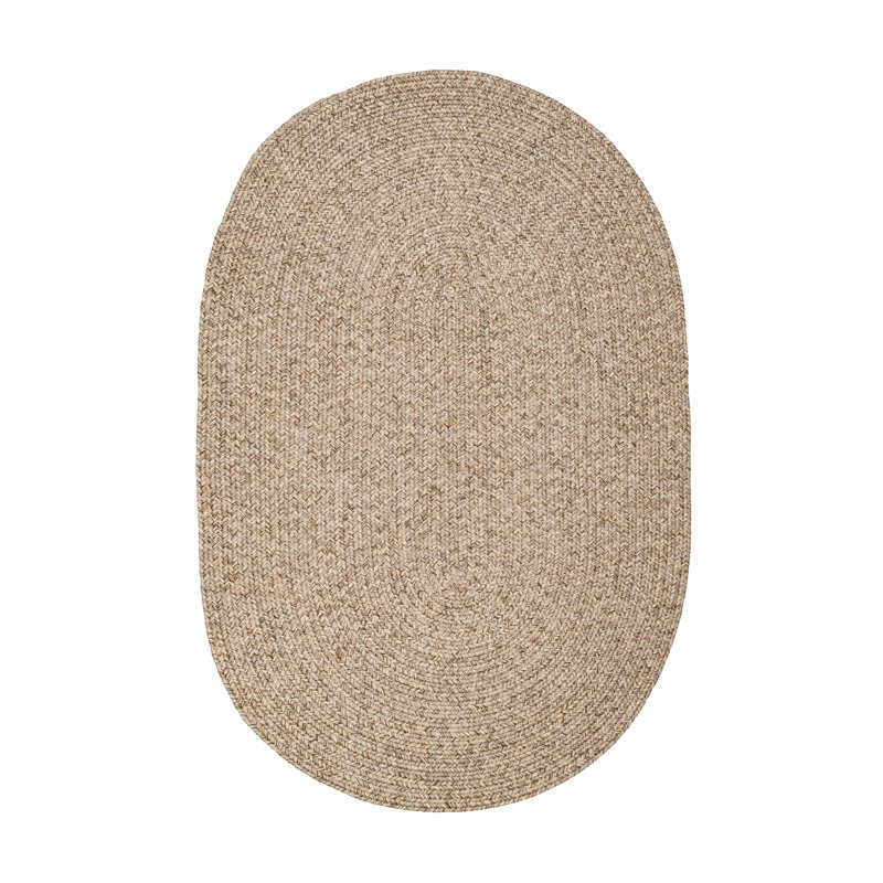Tapis intérieur/extérieur tweed avoine Seline, Ovale 7 pi x 9 pi