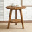 Farmhouse Solid Wood Round End Table with Storage Shelf