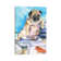 Pug and Pizza by George Dyachenko - Wrapped Canvas Painting Print