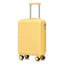 14"/20" 2 pcs/set in ABS Spinner Wheel Luggage, with Combination Lock,14" Cosmetic Case (Yellow)