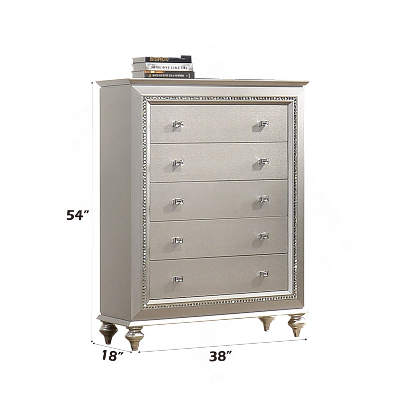 Commode à finition champagne Kaitlyn, Champagne