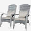 Chaise de patio avec coussins (coussin gris)