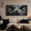 Deux corbeaux noirs sur des engrenages d'horloge brisés - Décoration murale sur toile pour l'Halloween-1933677659