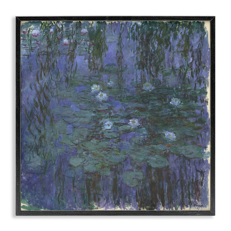 Art classique, giclée encadrée par Mon1000paintings, H 12 po x l 12 po, Giclée encadrée noir minuit