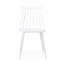 2 chaises de salle à manger de style blanc - polypropylène, dossier fuselé, 2 chaises faciles à assembler et faciles à assembler-919423518