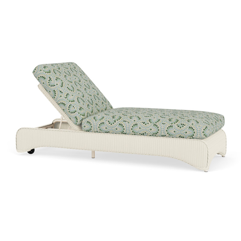 Loom Outdoor Chaise Lounge, Plume Spring, Hickory
