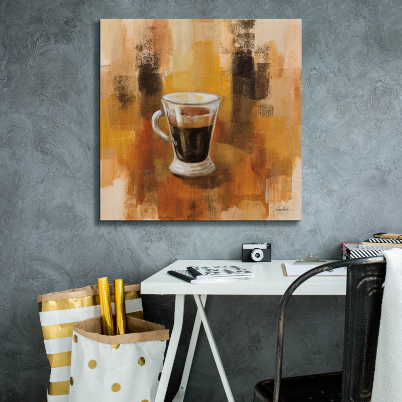  «Abstract Coffee 4» par Silvia Vassileva, art mural sur toile, 26 po x 26 po, H 26 po x l 26 po