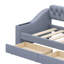 Lit de jour rembourré avec accoudoirs de rangement et port USB Lacynthia