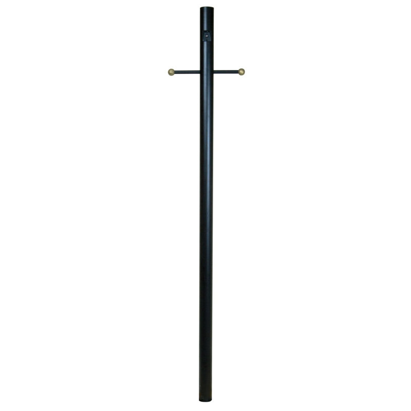 Lampadaire d'extérieur 84 po, Noir mat / Oui / Non