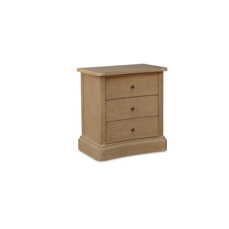 Clarence 3 - Drawer Solid Wood Nightstand, Brown