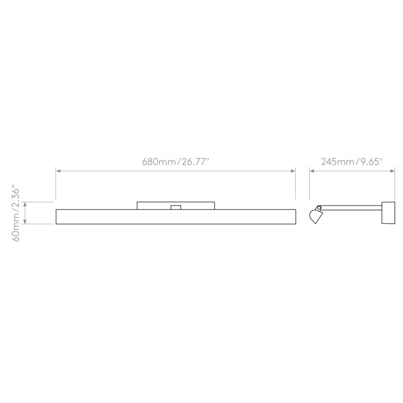 Renoir, Matt Brushed Brass, 774 Lumens, 2.36" H x 26.77" W x 9.65" D