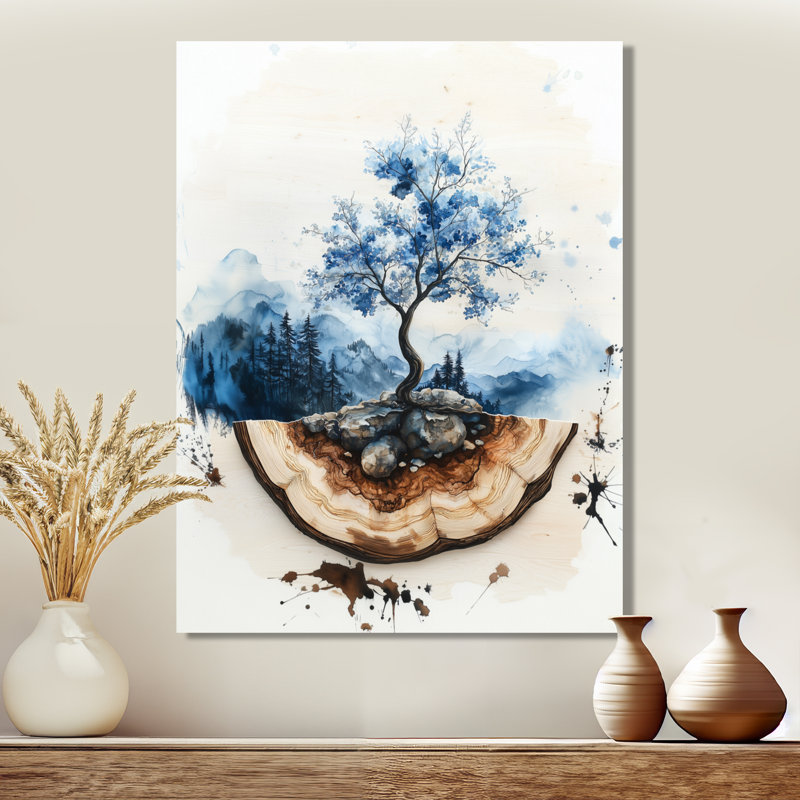 Kavonna I - art en métal Cherry Blossom, H 32 po x l 16 po