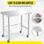 Table de travail 60 x 24 pouces en acier inoxydable avec 4 roues Table de préparation commerciale robuste en métal de qualité alimentaire pour restaurant Home Hotel