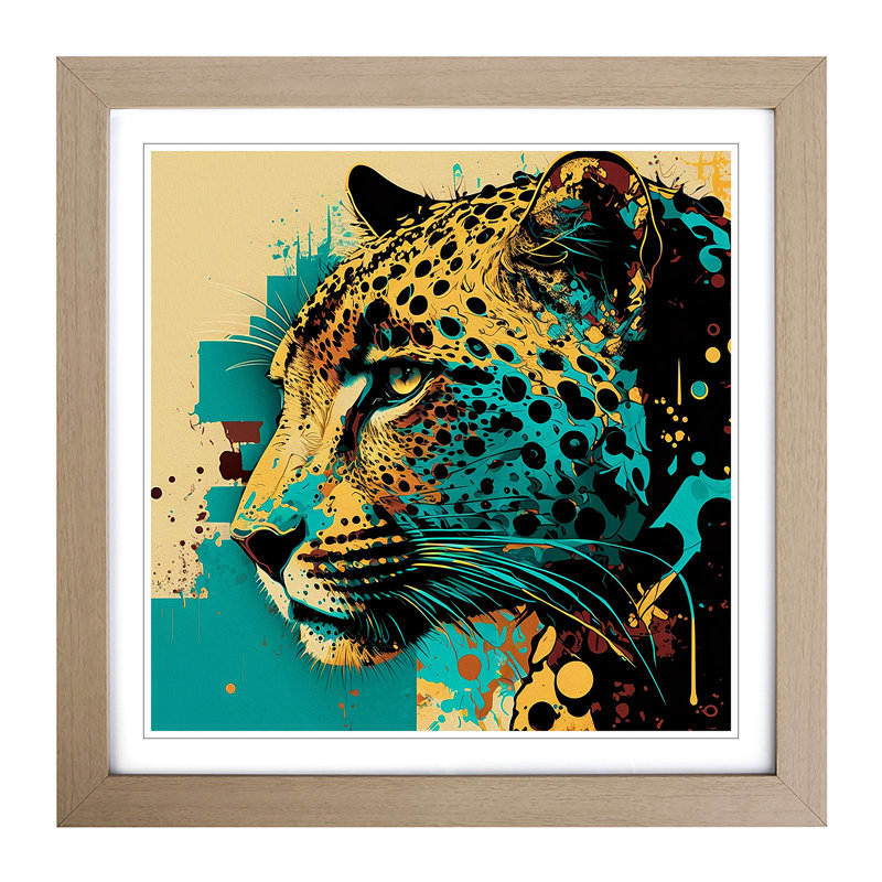 Leopard - Framed Print, Oak
