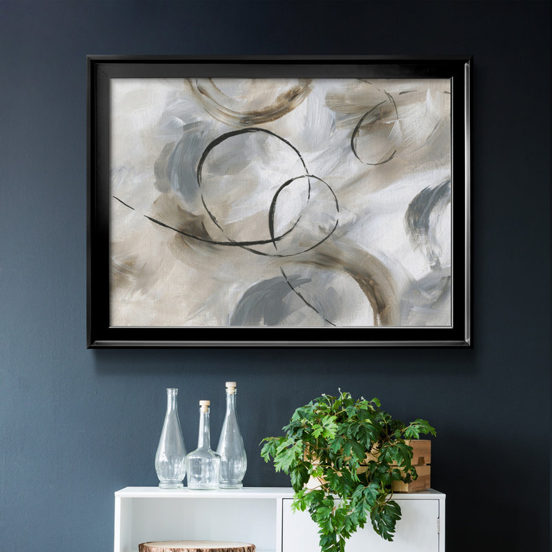 Allegro - Peinture sur toile encadrée, Noir, H 22,5 po x l 30,5 po x P 1,5 po