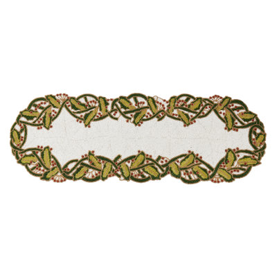 Sparkling Holiday Beaded Table Runner