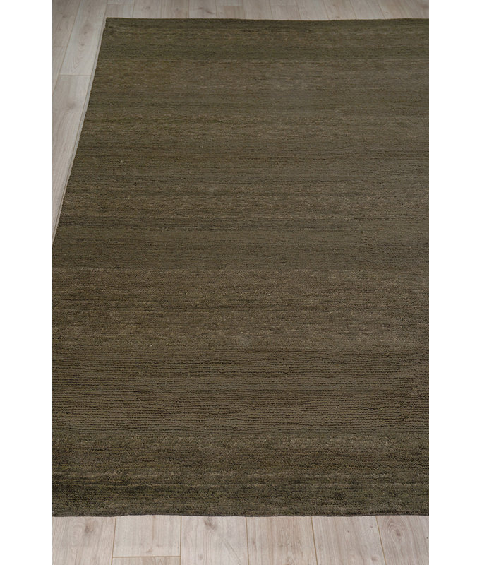 Merino Wool Solid Area Rug in Brown, Rectangle 8' x 10'