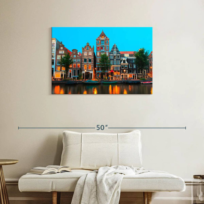 Sireci Dusky Amsterdam Houses, 24" H x 36" W