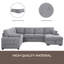 Canapé d'angle multi-fonctionnel en forme de L avec rangement et lit convertible-513918276