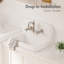 Évier de cuisine de ferme Mason de 21 po, lavabo mural en porcelaine vitrifiée