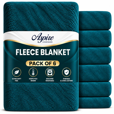 Aspire Homeware Teal Fleece Blanket