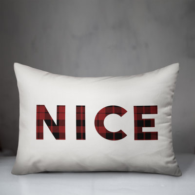  Plaid Rectangular Lumbar Pillow