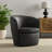 Azurdee Top Grain Genuine Italian Leather Swivel Barrel Chair (Set of 2)-107150430
