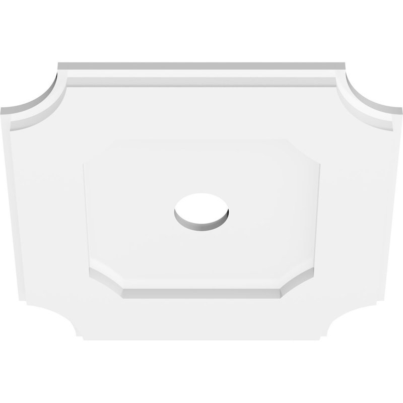 Médaillon de plafond contemporain en PVC de qualité architecturale Locke, H 1 po x l 14 po x P 14 po