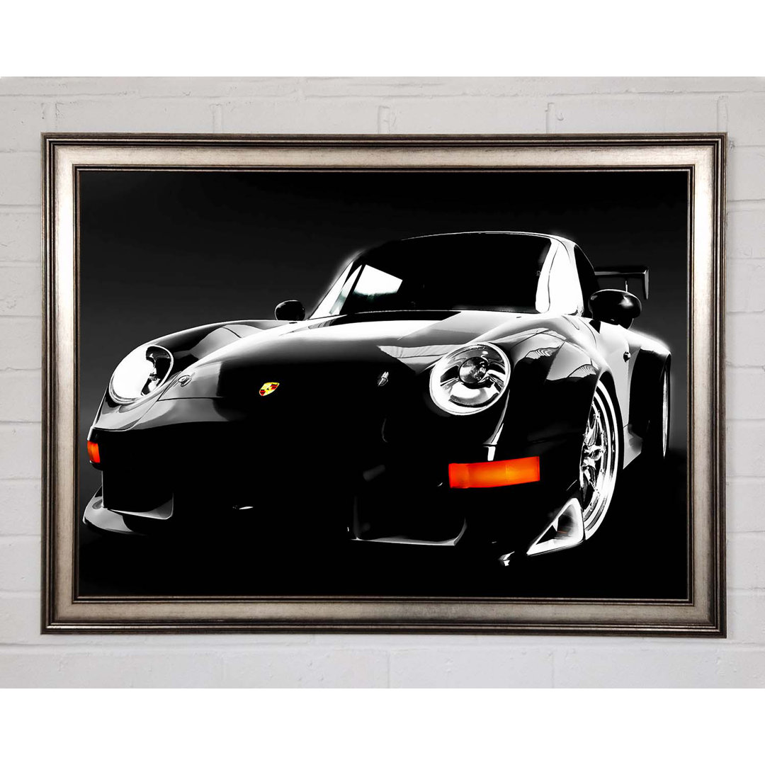 Porsche 911 Schwarz - Einzelner Bilderrahmen Kunstdrucke