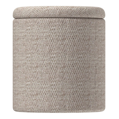 Modern Fabric Round Storage Ottoman
