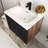 24" Wall Mounted Bathroom Vanity With Integrated Ceramic Sink-581508157