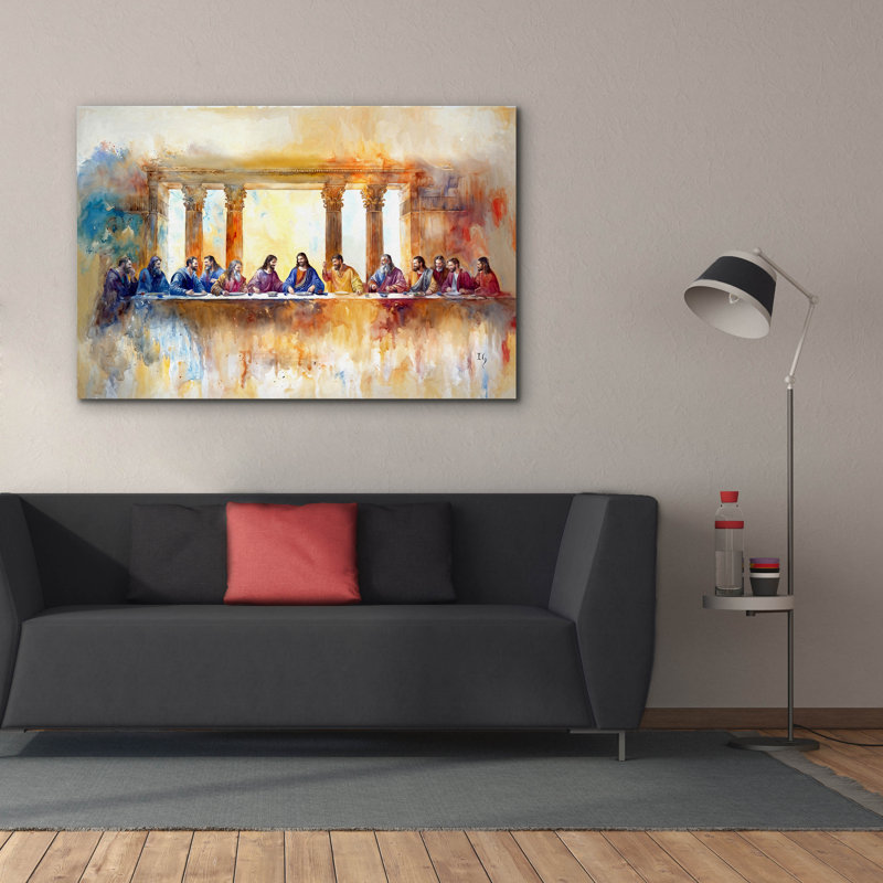 «The Last Supper - Whispers Of Eternity» par Ivan Guaderrama, art mural sur toile, H 40 po x l 60 po x P 1,5 po