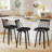 26'' Modern Swivel Counter Bar Stool with Spindle Back and Padded Seat-80925644-92103431