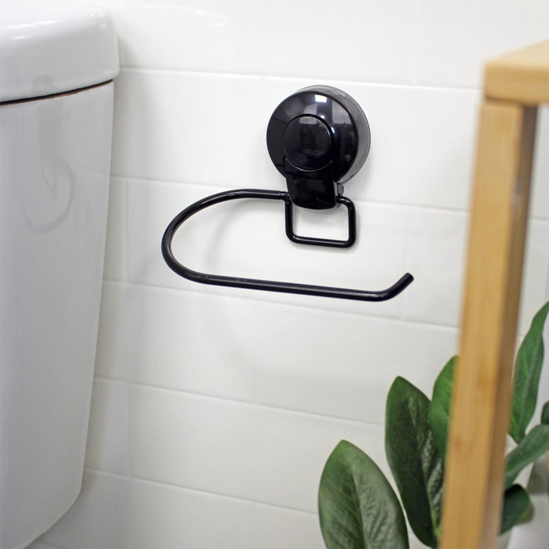 Abhinav Wall Mounted Toilet Paper Holder, Black