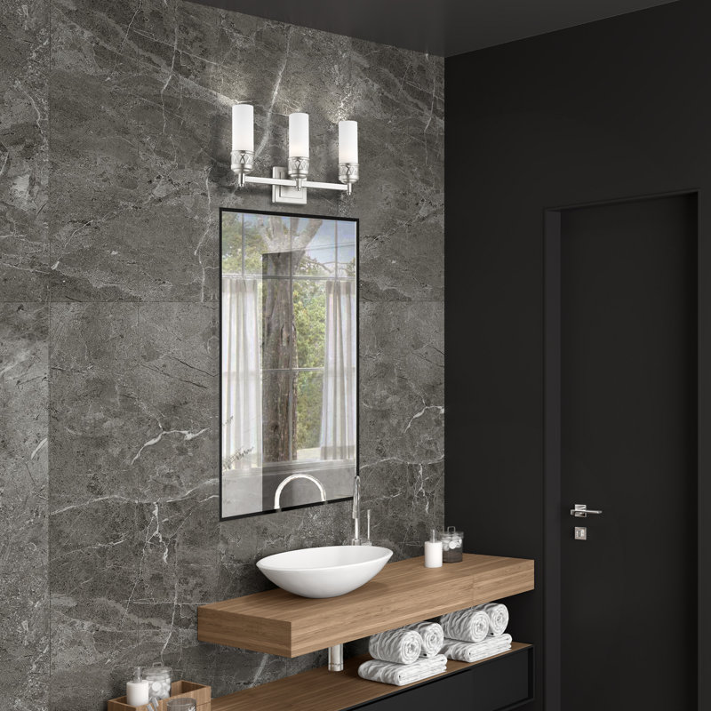 Wallasey 3 - Light Dimmable Vanity Light, Brushed Nickel