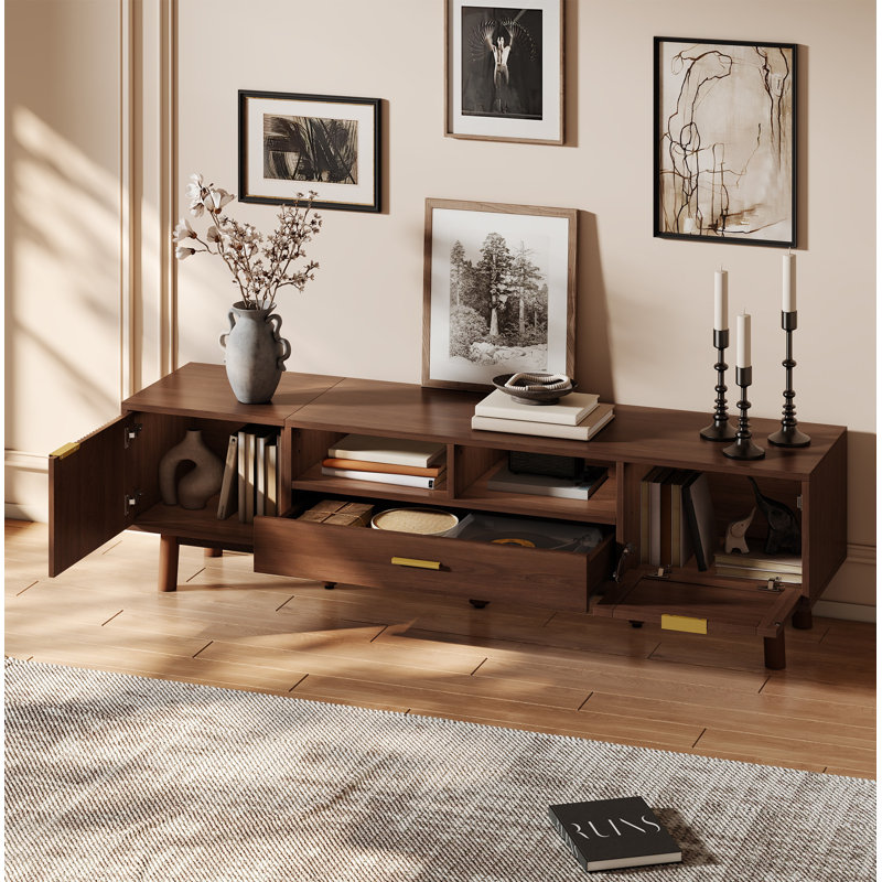 TV Stand For 75" Tvs, TV Cabinet With Soft-Closing Door, Modern TV Consoles For Living Room