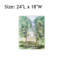 Toile de bouleau vert, art mural 24 x 18 po