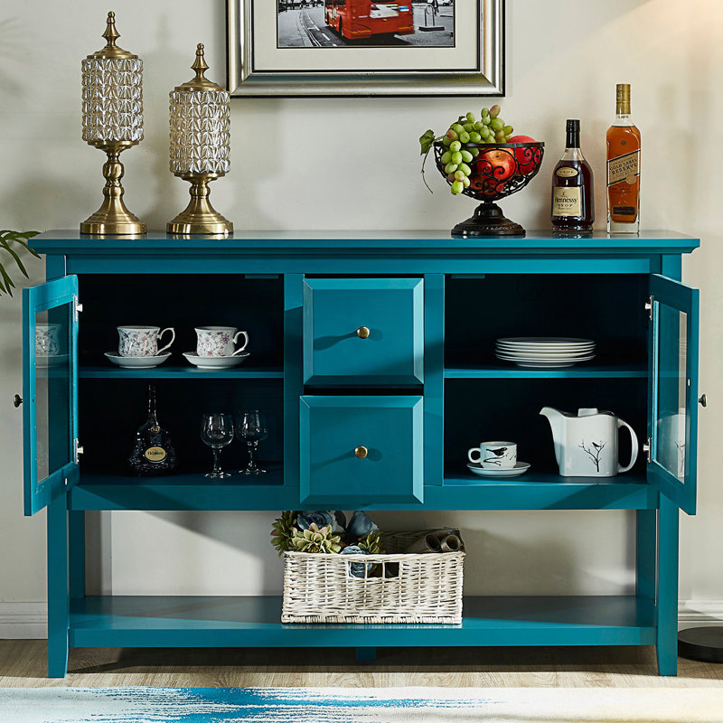 Buffet moderne avec tablettes réglables, buffet avec 2 portes et armoire de vestibule