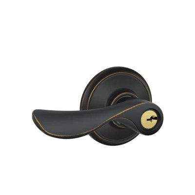 Champagne Lever Single Cylinder Keyed Entry Storeroom Lock