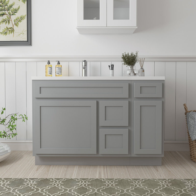 48'' Single Bathroom Vanity Base Only, Gray