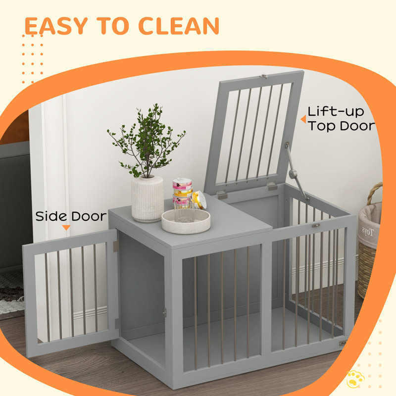 Table d'appoint pour chien Tucker Murphy Pet ™ 31,5 po, Gris