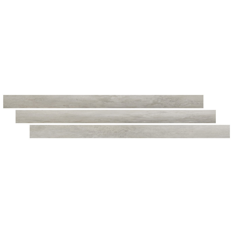 1.03 in. T x 94 in. L x 2.33 in. W Luxury Vinyl Flooring Trim Overlapping Stair Nose, Atlas Gray