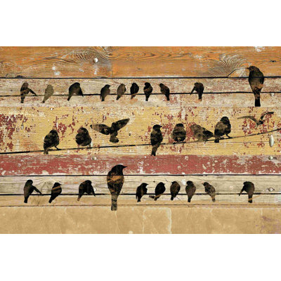 Oiseaux sur bois V