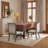 Finish Upholstered Dining Chairs Set Of 2 - Traditional Elegant Fabric Side Chairs With Curved Lines, Solid Hardwood Frame-1277888189