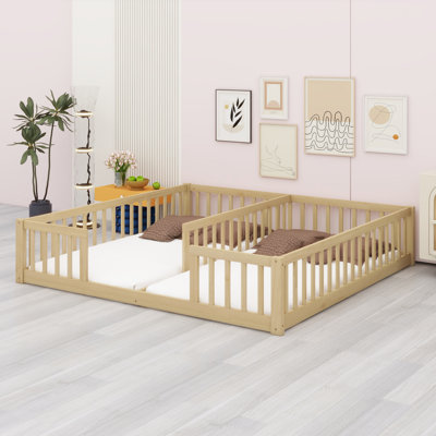 Double Floor Bed With Fence, Guardrails